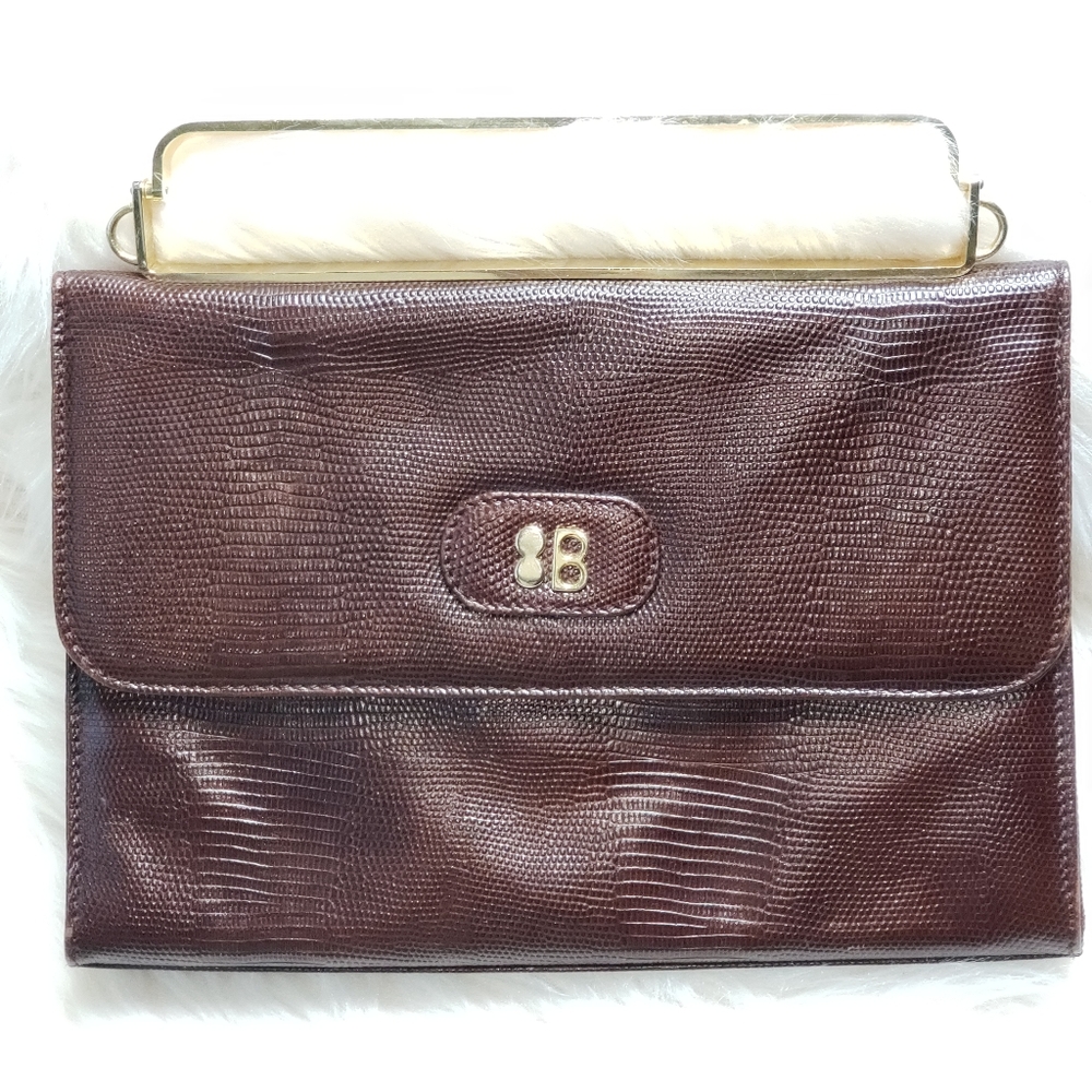 Vintage Snakeskin Leather Handbag